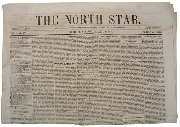 The North Star was a nineteenth-century anti-slavery newspaper published by abolitionist Frederick Douglass beginning on December 3, 1847.