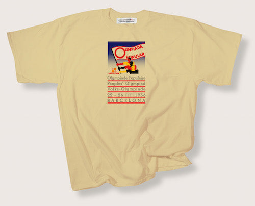 Image for blog post entitled Power Games book half-price with Philosophy Football’s Barcelona 1936 People’s Olympics T-shirt