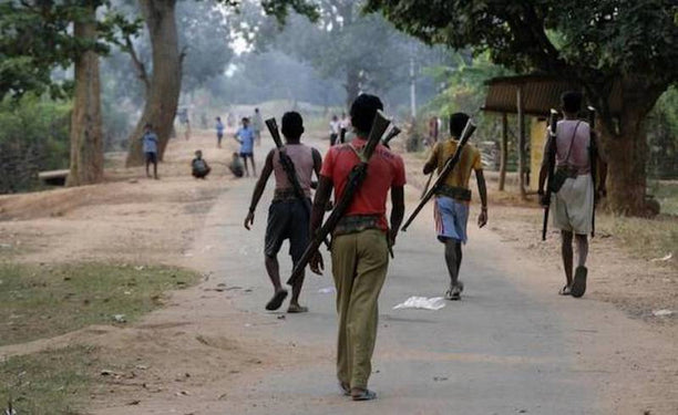 Special Police Officers at a Salwa Judum camp, 2009. via The Hindu.