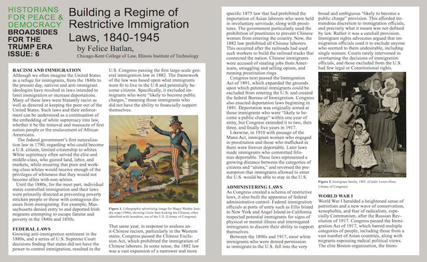 Broadside for the Trump Era: Building a Regime of Restrictive Immigration Laws, 1840-1945
