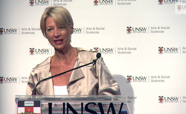 Joan Copjec at the University of New South Wales, 2015. via YouTube.