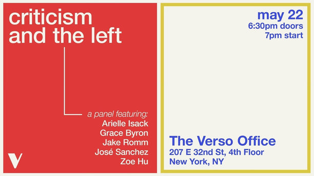 Criticism and the Left