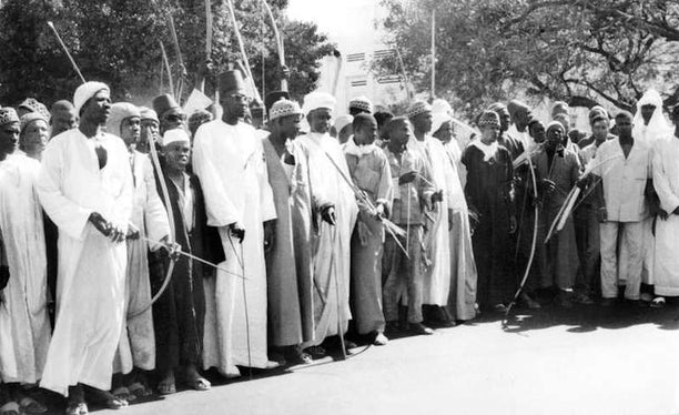 Peasants in Dakar to defend President Senghor, 1968.