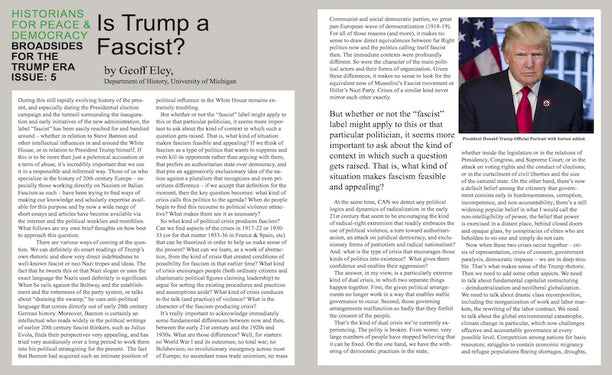 Broadside for the Trump Era: Is Trump a Fascist?