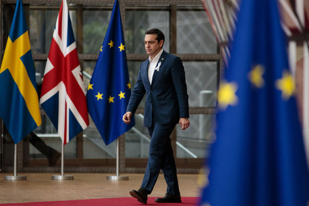 Prime Minister of Greece Alexis Tsipras arrives at the Council of the European Union for the first day of the European Council leaders' summit on March 22, 2018 in Brussels, Belgium. Jack Taylor / Getty
