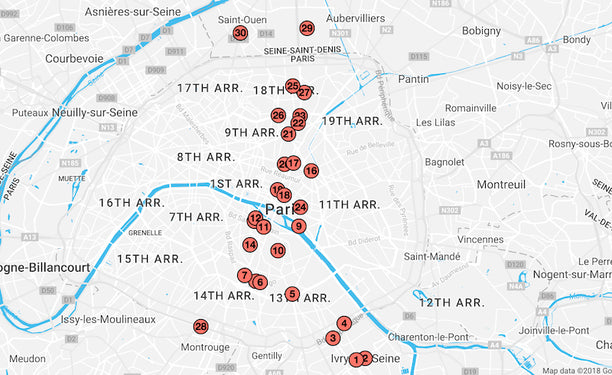 Eric Hazan's Walk Through Paris: A Map