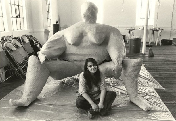 Kate Millett with her "Naked Lady," Los Angeles Women's Center, 1977. Photo by Michiko Matsumoto. Kate Millett papers, Sallie Bingham Center for Women's History & Culture, Duke University.
