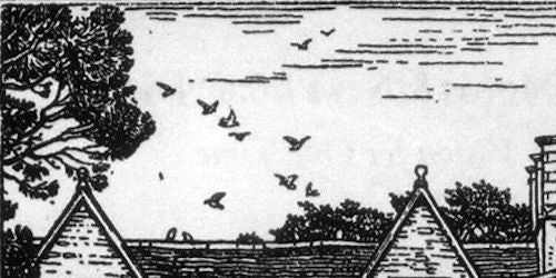 Detail from the frontispiece of News from Nowhere, 1893 Kelmscott Press edition
