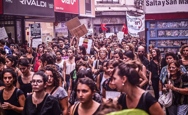 2017 International Women's Strike in Santa Fe, Argentina. via Wikimedia Commons.