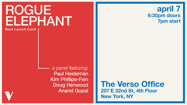 Rogue Elephant | NYC Book Launch