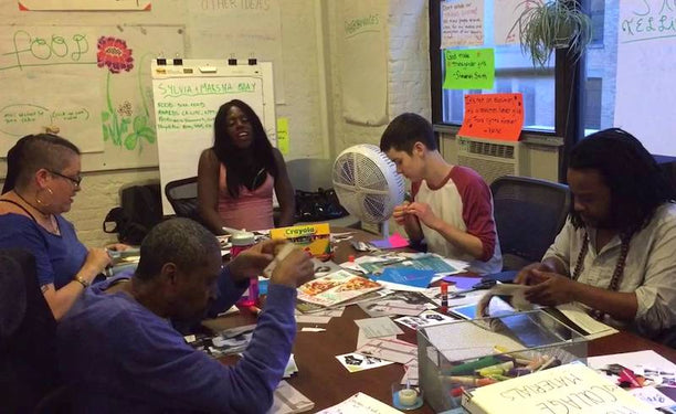 Trans zine-making workshop at the Sylvia Rivera Law Project, 2016. via YouTube.