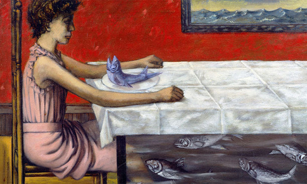 La Truite au Bleu by Dorothea Tanning (1952)