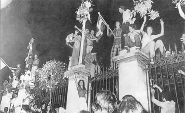 Athens Polytechnic uprising, November 1973. via Greek Left Review.