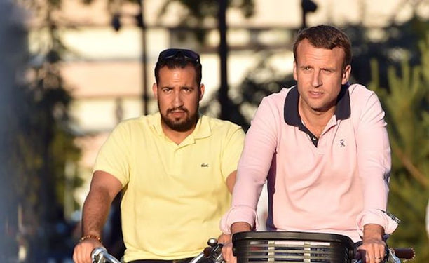 Alexandre Benalla and Emmanuel Macron in Touquet, June 2017.
