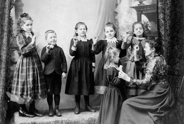 Martha's Vineyard Sign Language, via New England Historical Society.