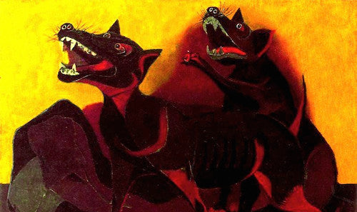 Detail from Rufino Tamayo's Animales, 1941.