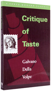 Cover of “Critique of Taste”