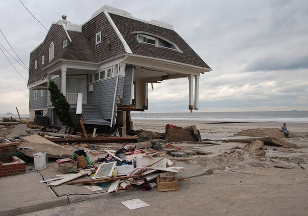 Abandoned house at Far Rockaway after Hurricane Sandy. Photo by Anne McClintock