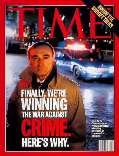 "William Bratton, New York City's Top Cop." The January 15, 1996 cover of Time Magazine.