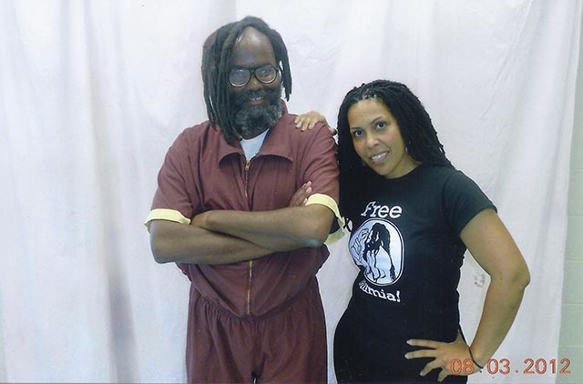 Mumia Abu-Jamal and Johanna Fernández. (Photo: Courtesy of Johanna Fernández)