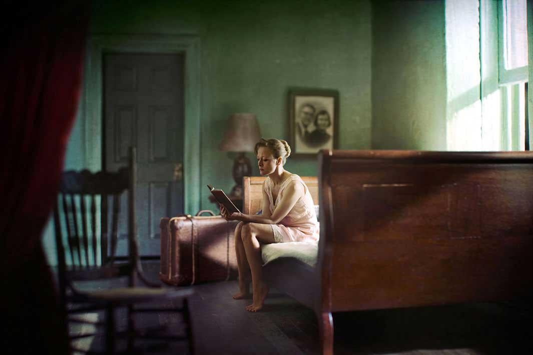 "Woman Reading," by Richard Tuschman, with permission from the artist.