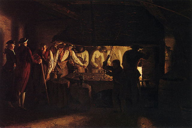 Léonard Defrance, Visiting a Nail Factory, via Wikimedia Commons.