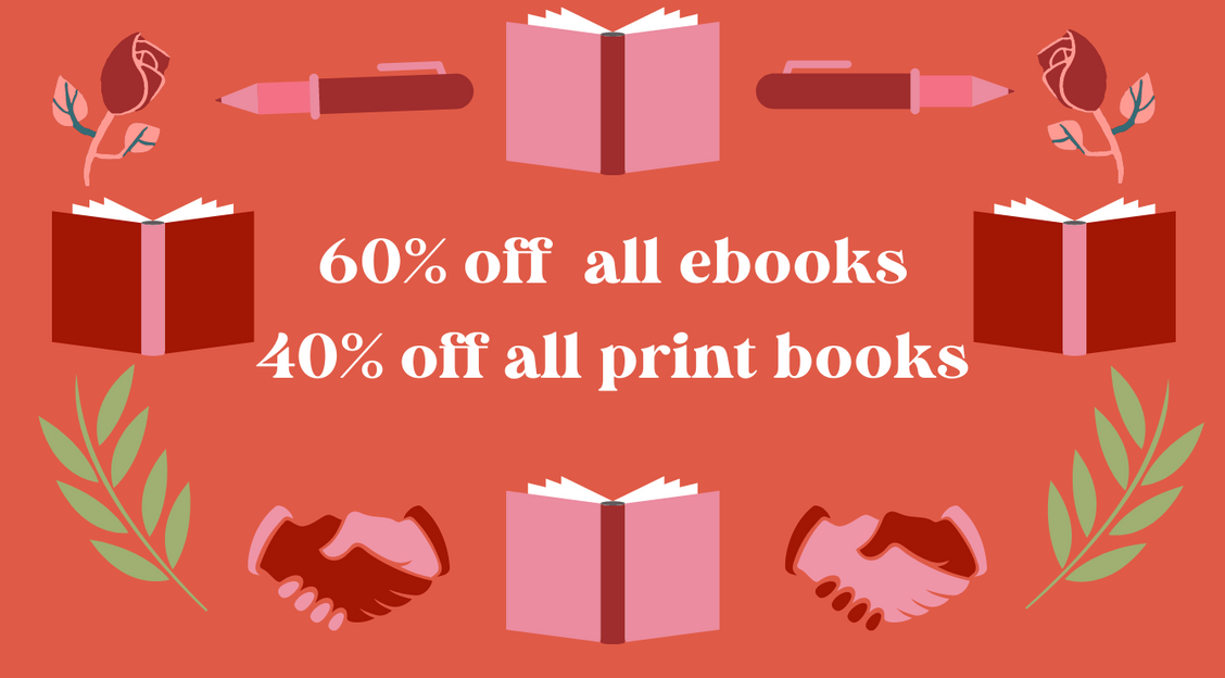 40% off ALL print books, 60% off ALL ebooks!
