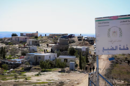a small village on a hill in Masafer Yatta, Palestine