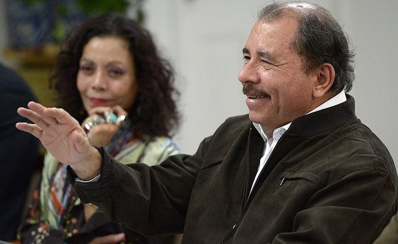 Daniel Ortega and Rosario Murillo, Managua, 2014. 
