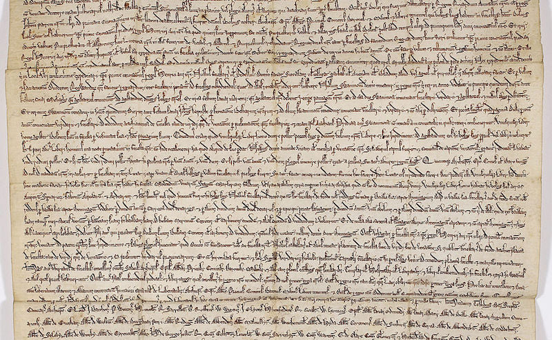 1225 reissue of the Charter of the Forest. via Wikimedia Commons.