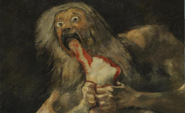 Detail from Francisco de Goya, Saturno devorando a su hijo (1819-1823).
