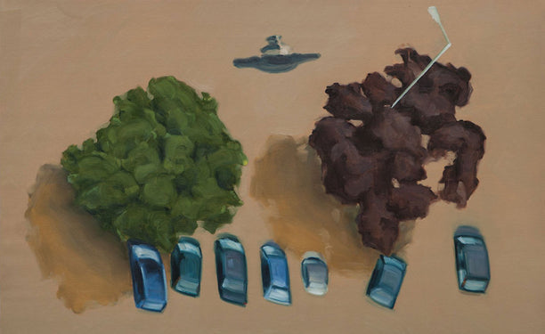 Harold Vázquez Ley, Avistamiento #7, 2010, “Tutorial” series. Oil on canvas.