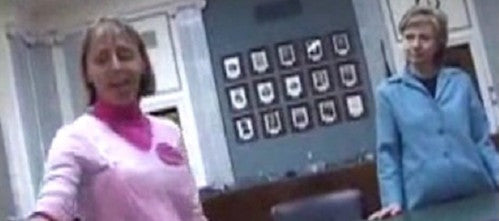 Image for blog post entitled Medea Benjamin: Pink-Slipping Hillary