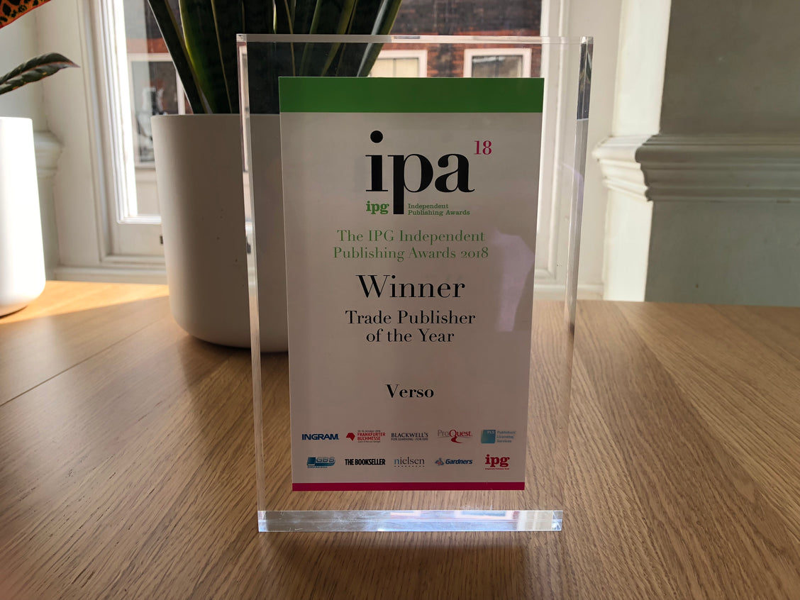 Verso wins the 2018 IPG award for Trade Publisher of the Year!