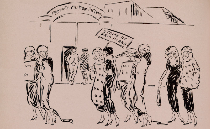 Detail from Ethel Plummer, "If the Strike Fever Hits the Movies," Shadowland magazine, December 1919.