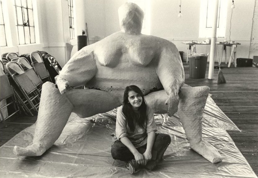 Kate Millett with her "Naked Lady," Los Angeles Women's Center, 1977. Photo by Michiko Matsumoto. Kate Millett papers, Sallie Bingham Center for Women's History & Culture, Duke University. 