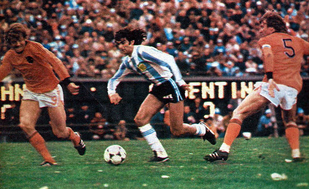 Argentina's Mario Kempes at the 1978 World Cup.