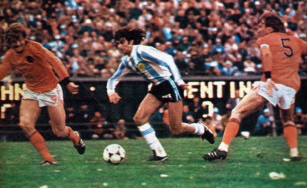 Argentina's Mario Kempes at the 1978 World Cup.