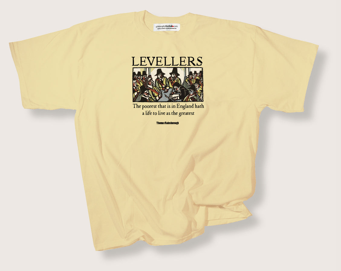 Image for blog post entitled <i>The Leveller Revolution</i> half price with Philosophy Football's Leveller T-shirt
