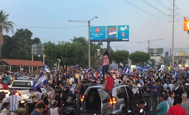 Protests in Managua, April 2018. via Wikimedia Commons.