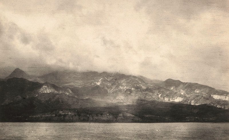 Mount Pelée, Martinique, 1912.  National Museum of World Cultures Collection. via Wikimedia Commons.