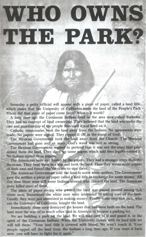 Image for blog post entitled "Who Owns People's Park?"—Frank Bardacke in NYC