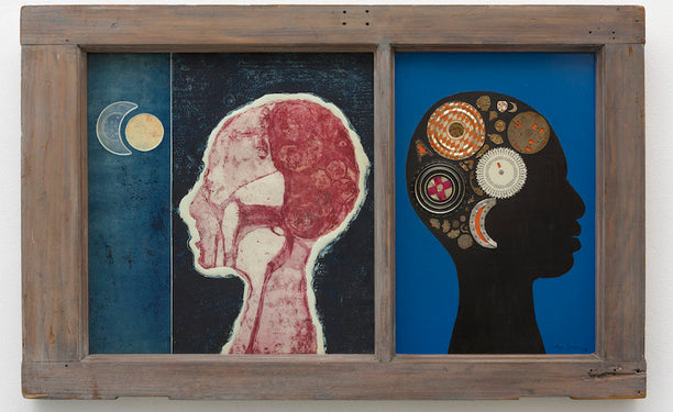 Betye Saar, The Phrenologer’s Window II, 1966. via e-flux.