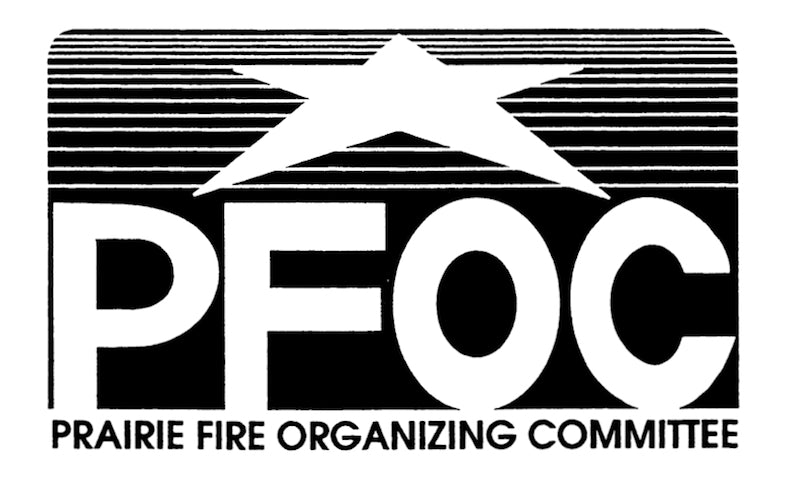 Logo of the Prairie Fire Organizing Committee. Included in The Way the Wind Blew courtesy of the Breakthrough archives.