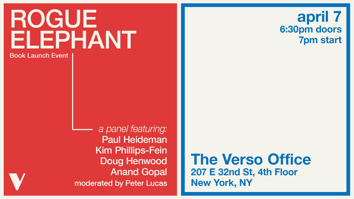 Rogue Elephant | NYC Book Launch