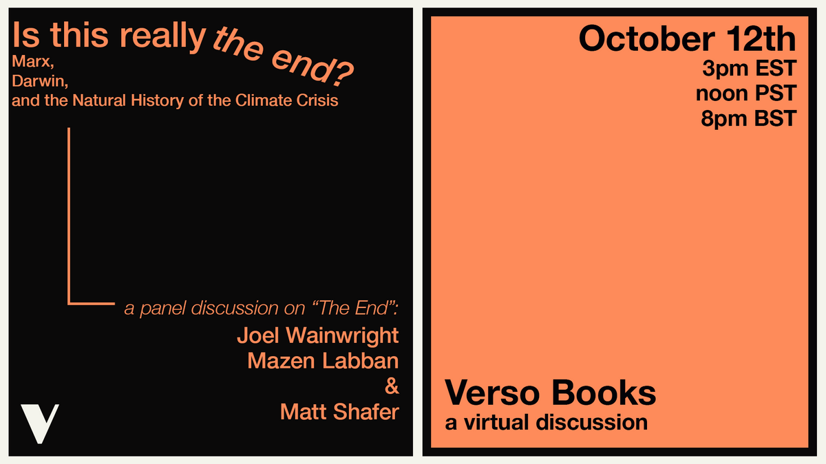Is this really the end? A virtual discussion & Verso Books