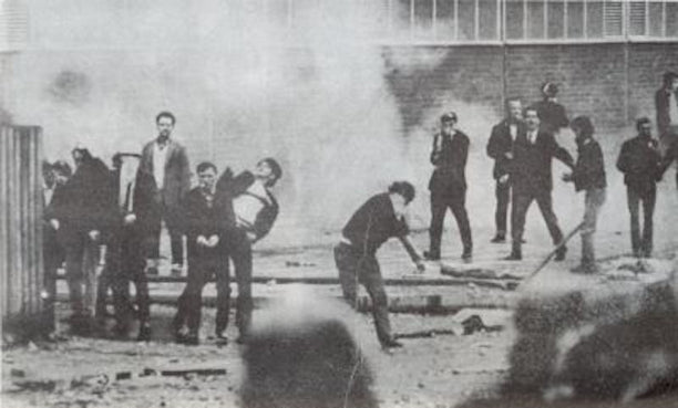 The Battle of Bogside, photo from a 1969 booklet published by The Bogside Republican Appeal Fund.