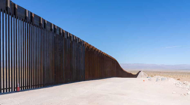 A section of the US-Mexico border wall