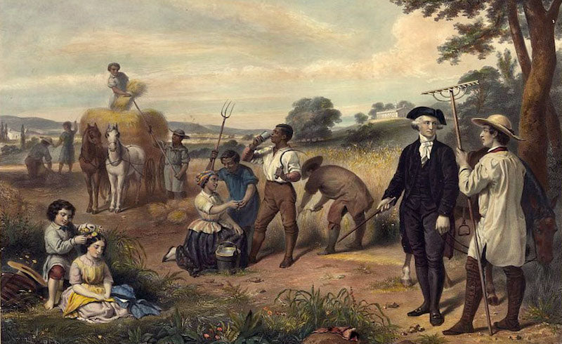 Junius Brutus Stearns, Washington as a Farmer at Mount Vernon (1851). 