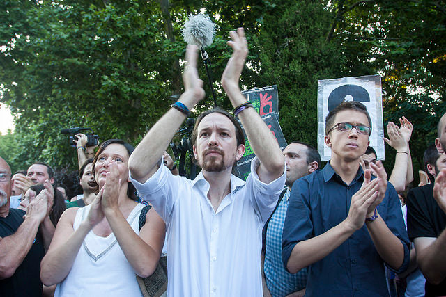 Image for blog post entitled Podemos: "We stand firm on the side of democracy. We stand firm with the Greek people."